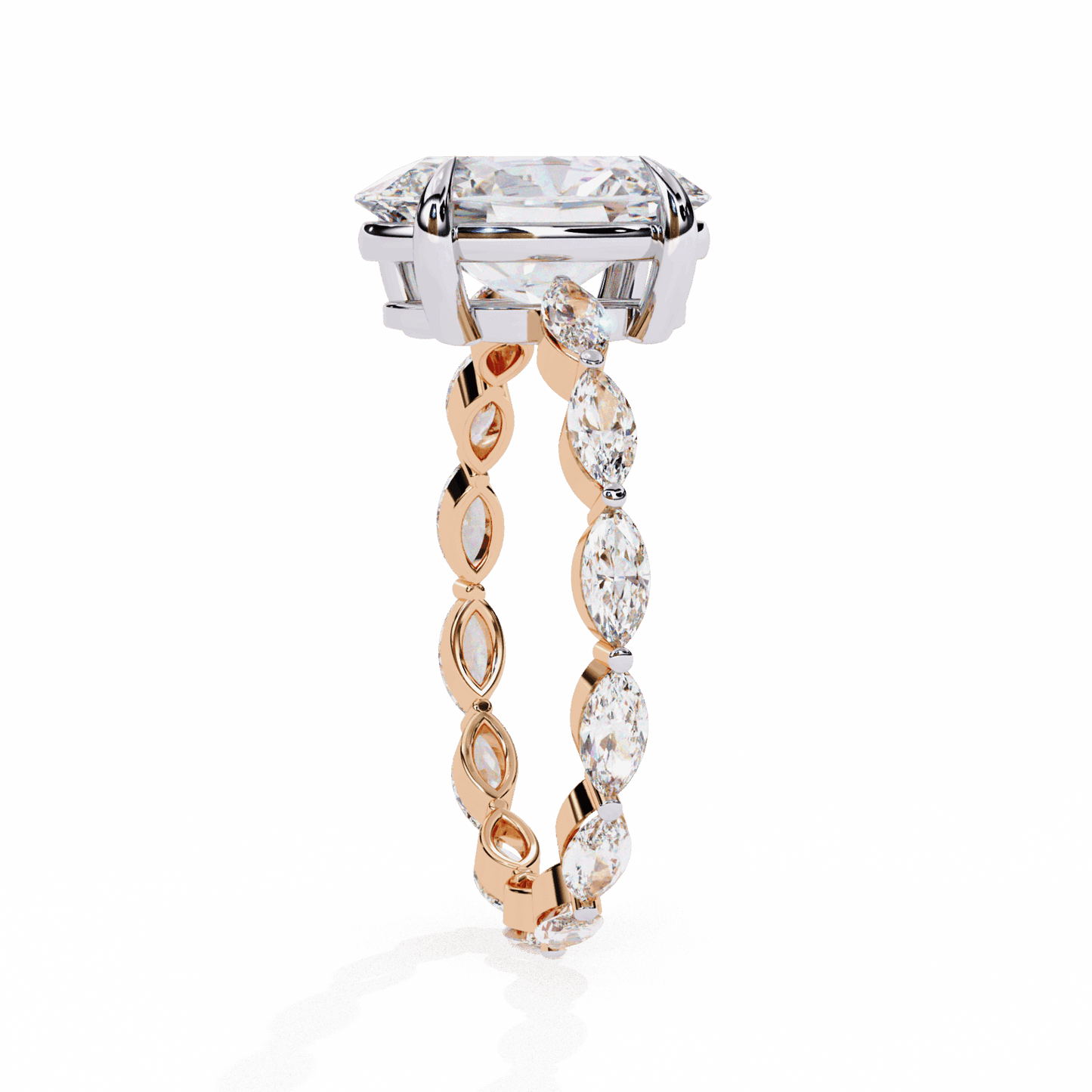 3.25 Carat Oval Infinity Solitaire Ring in Moissanite | House of Estara