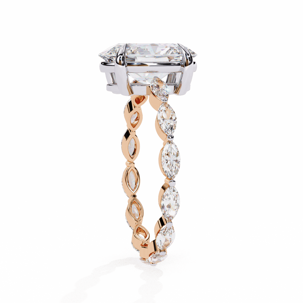 3.25 Carat Oval Infinity Solitaire Ring in Moissanite | House of Estara