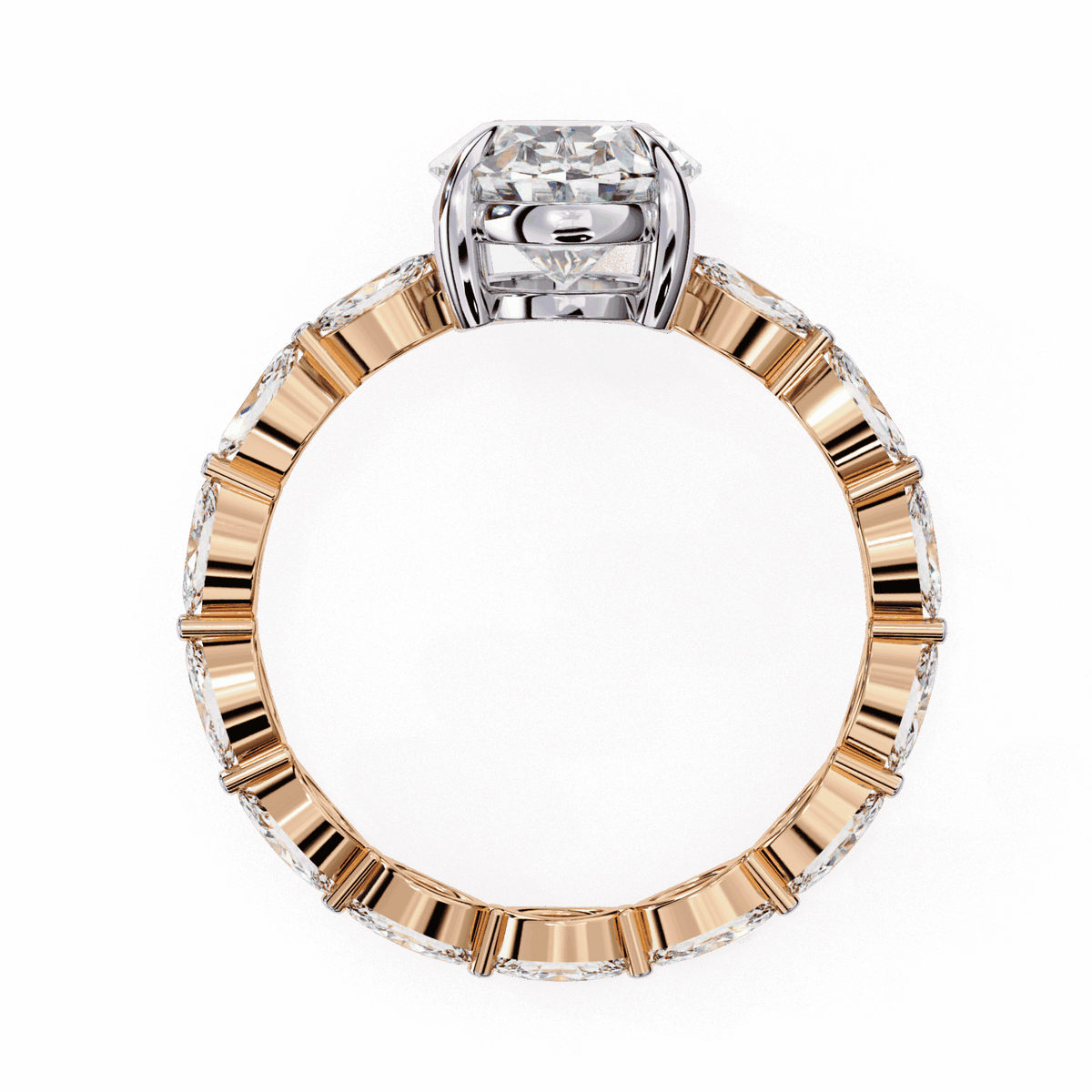 3.25 Carat Oval Infinity Solitaire Ring in Moissanite | House of Estara