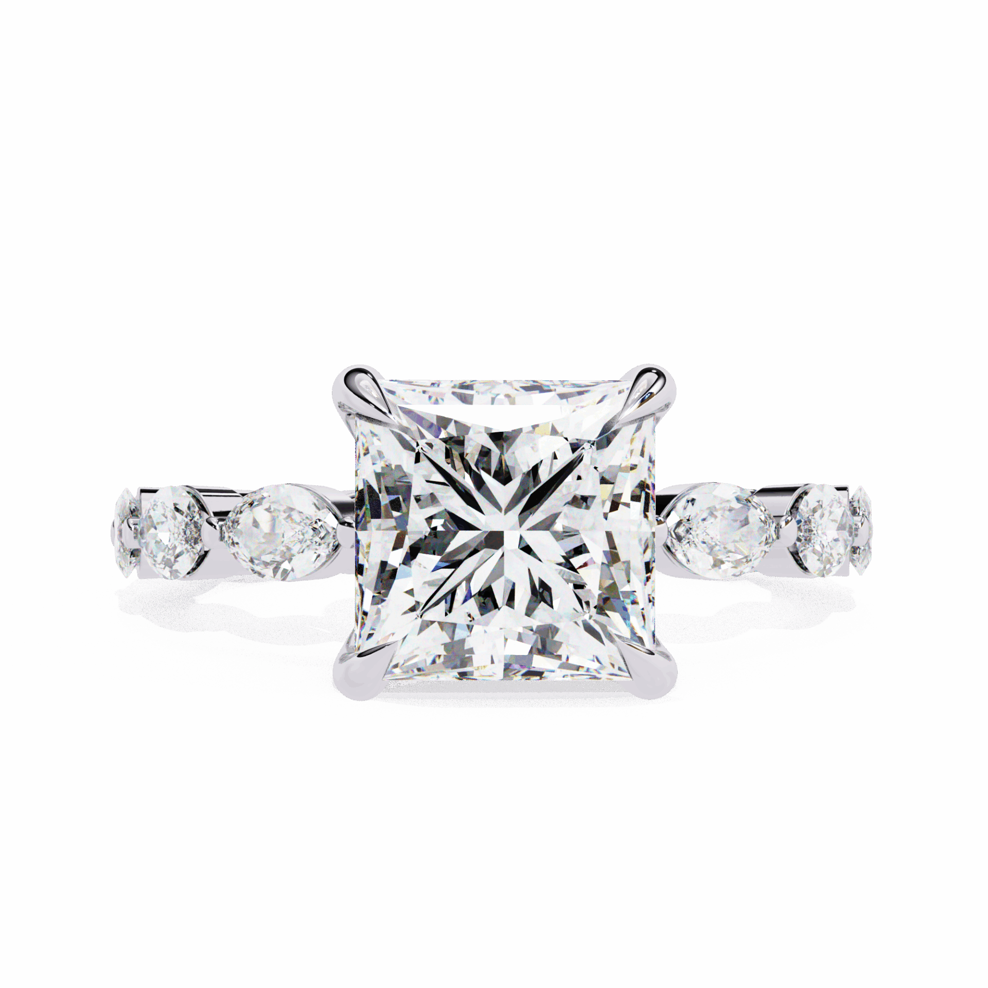 3.5 Carat Princess Infinity Solitaire Ring in Moissanite | House of Estara