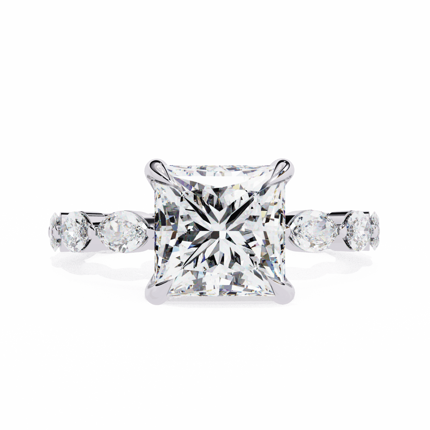 3.5 Carat Princess Infinity Solitaire Ring in Moissanite | House of Estara