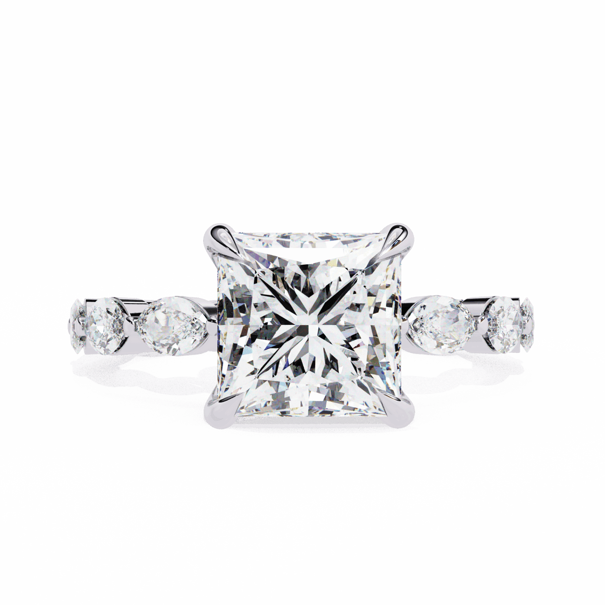 3.5 Carat Princess Infinity Solitaire Ring in Moissanite | House of Estara