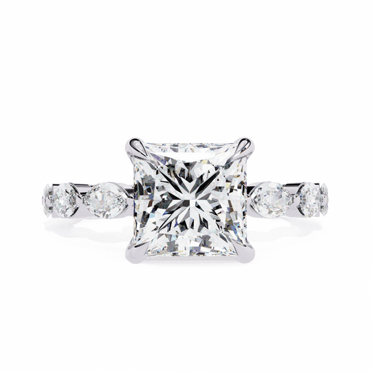 3.5 Carat Princess Infinity Solitaire Ring in Moissanite | House of Estara