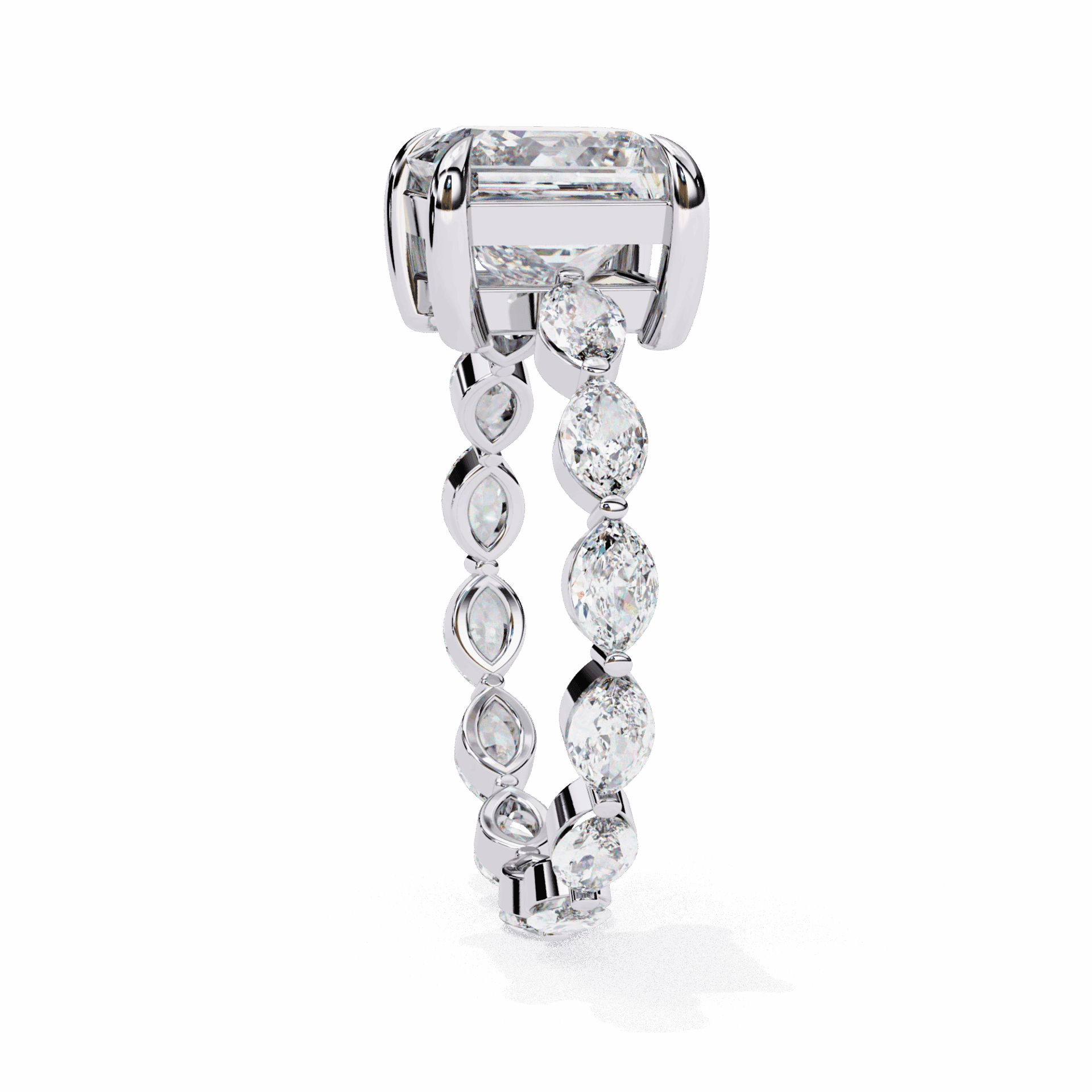 3.5 Carat Princess Infinity Solitaire Ring in Moissanite | House of Estara