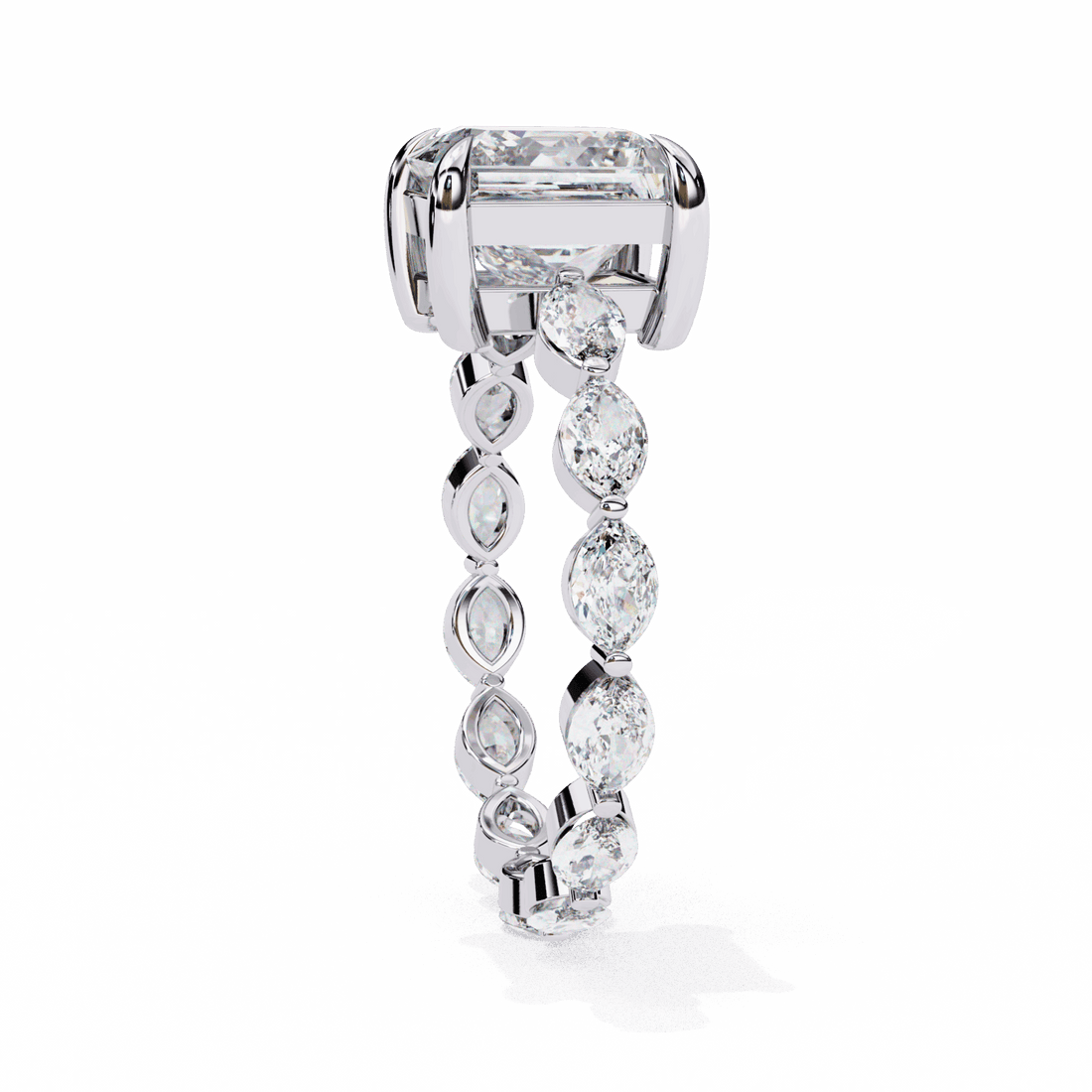 3.5 Carat Princess Infinity Solitaire Ring in Moissanite | House of Estara