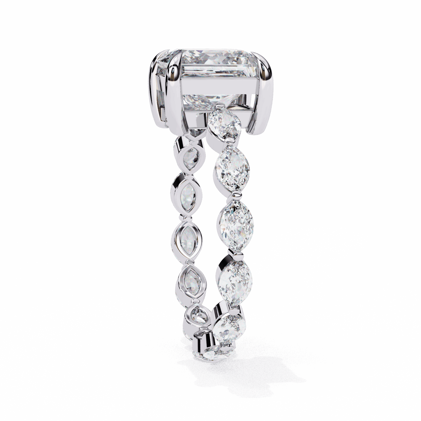 3.5 Carat Princess Infinity Solitaire Ring in Moissanite | House of Estara