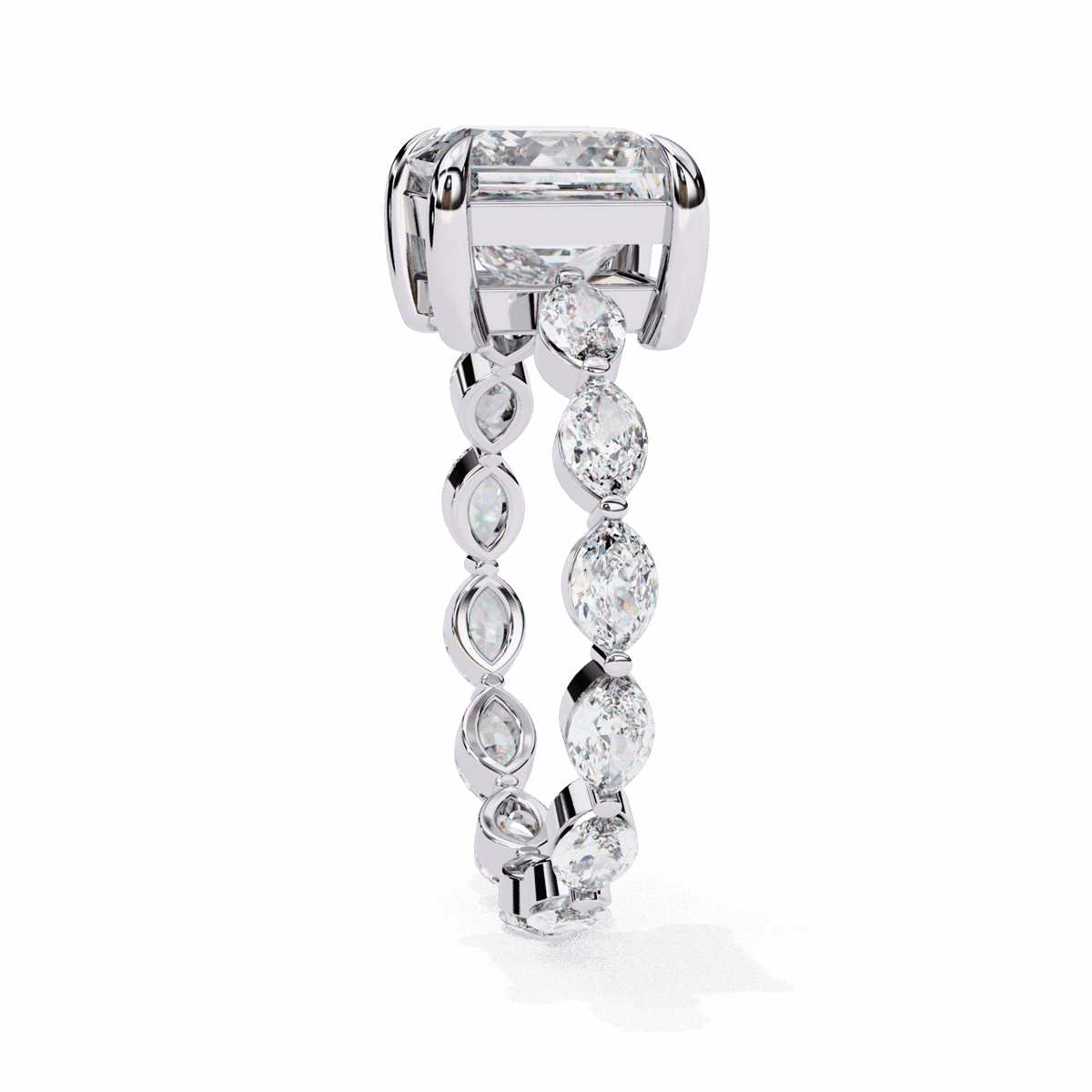 3.5 Carat Princess Infinity Solitaire Ring in Moissanite | House of Estara