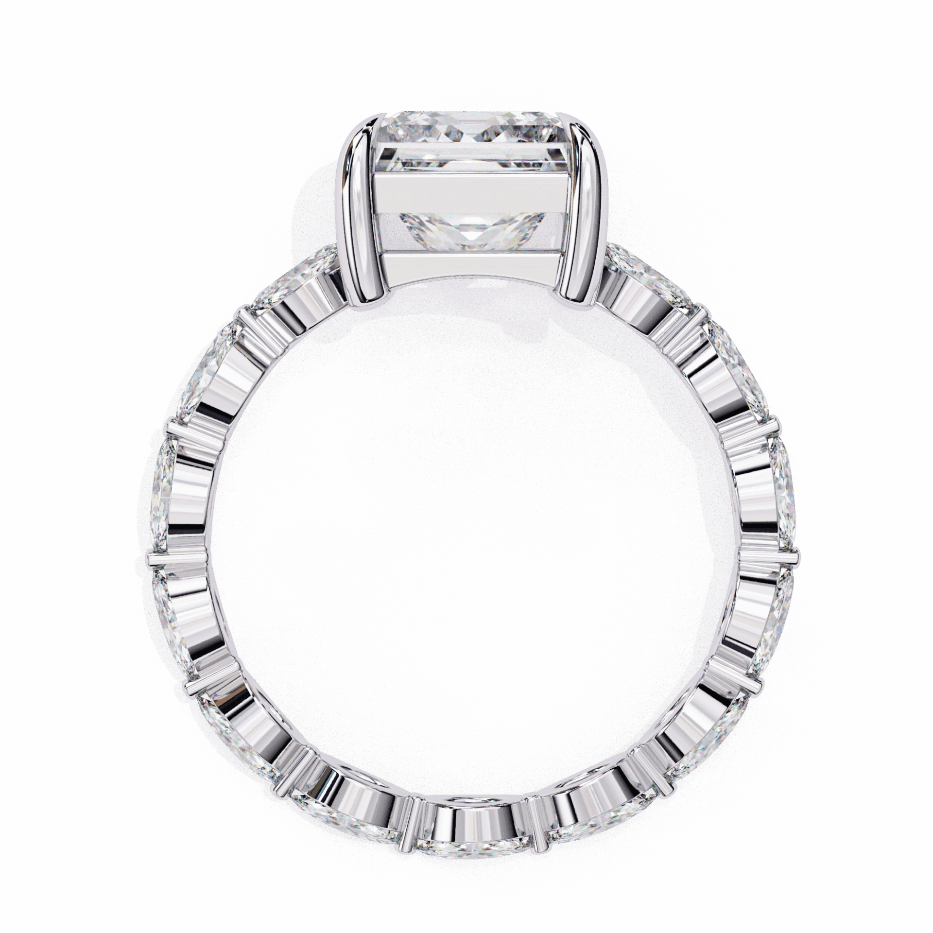 3.5 Carat Princess Infinity Solitaire Ring in Moissanite | House of Estara