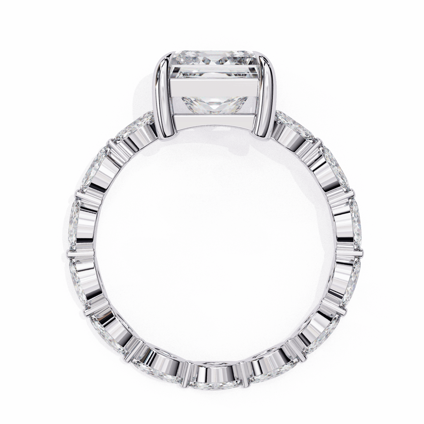 3.5 Carat Princess Infinity Solitaire Ring in Moissanite | House of Estara