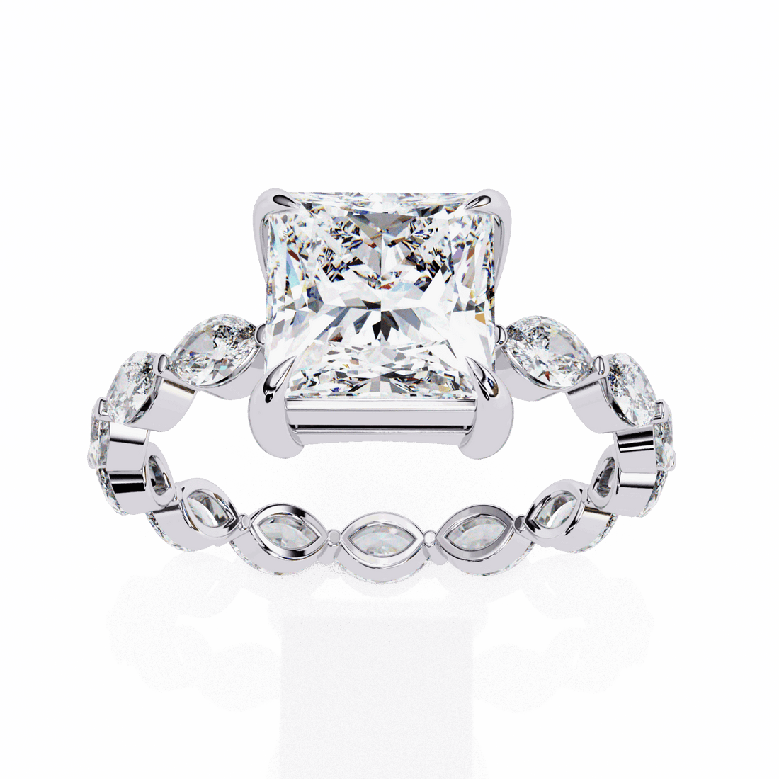 3.5 Carat Princess Infinity Solitaire Ring in Moissanite | House of Estara