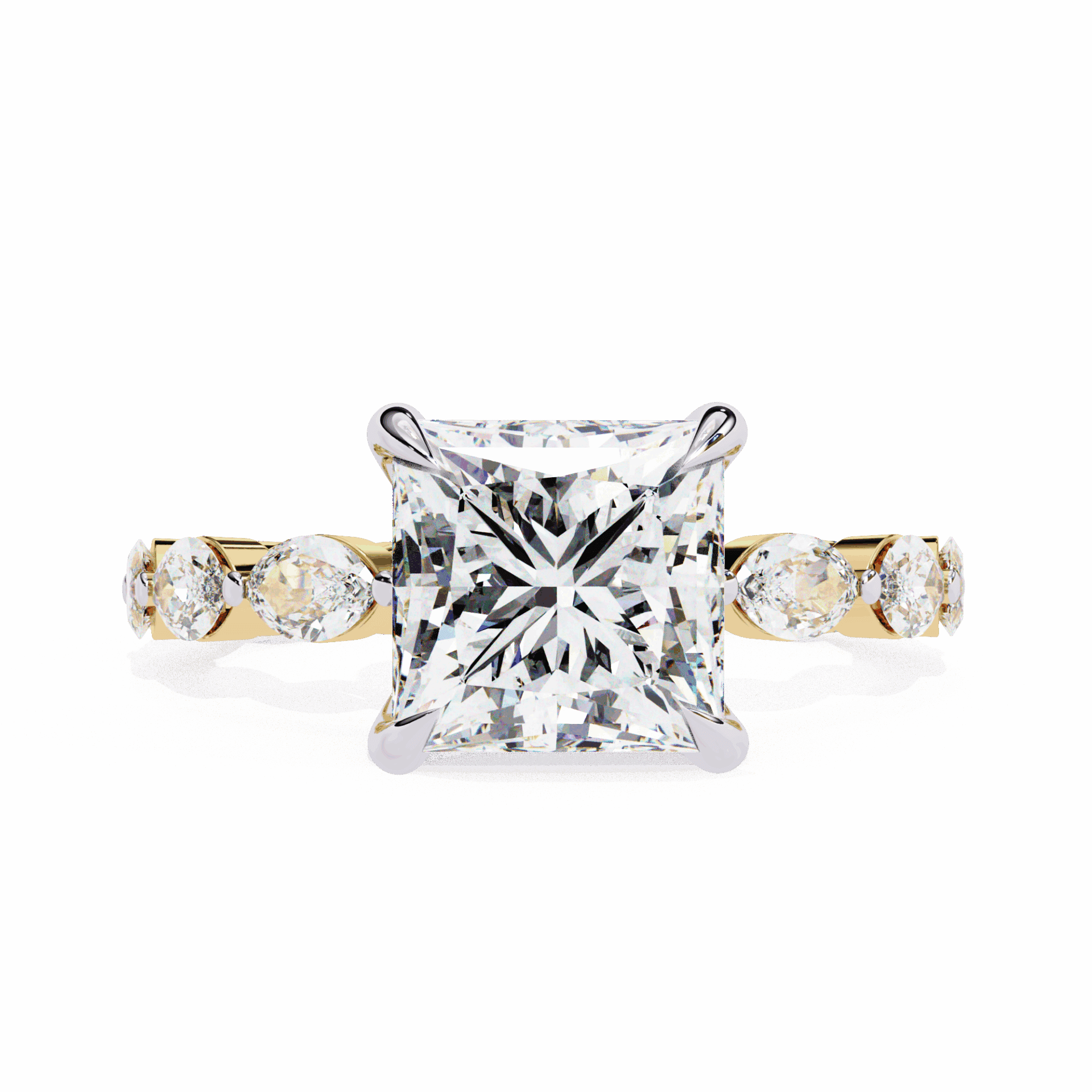 3.5 Carat Princess Infinity Solitaire Ring in Moissanite | House of Estara