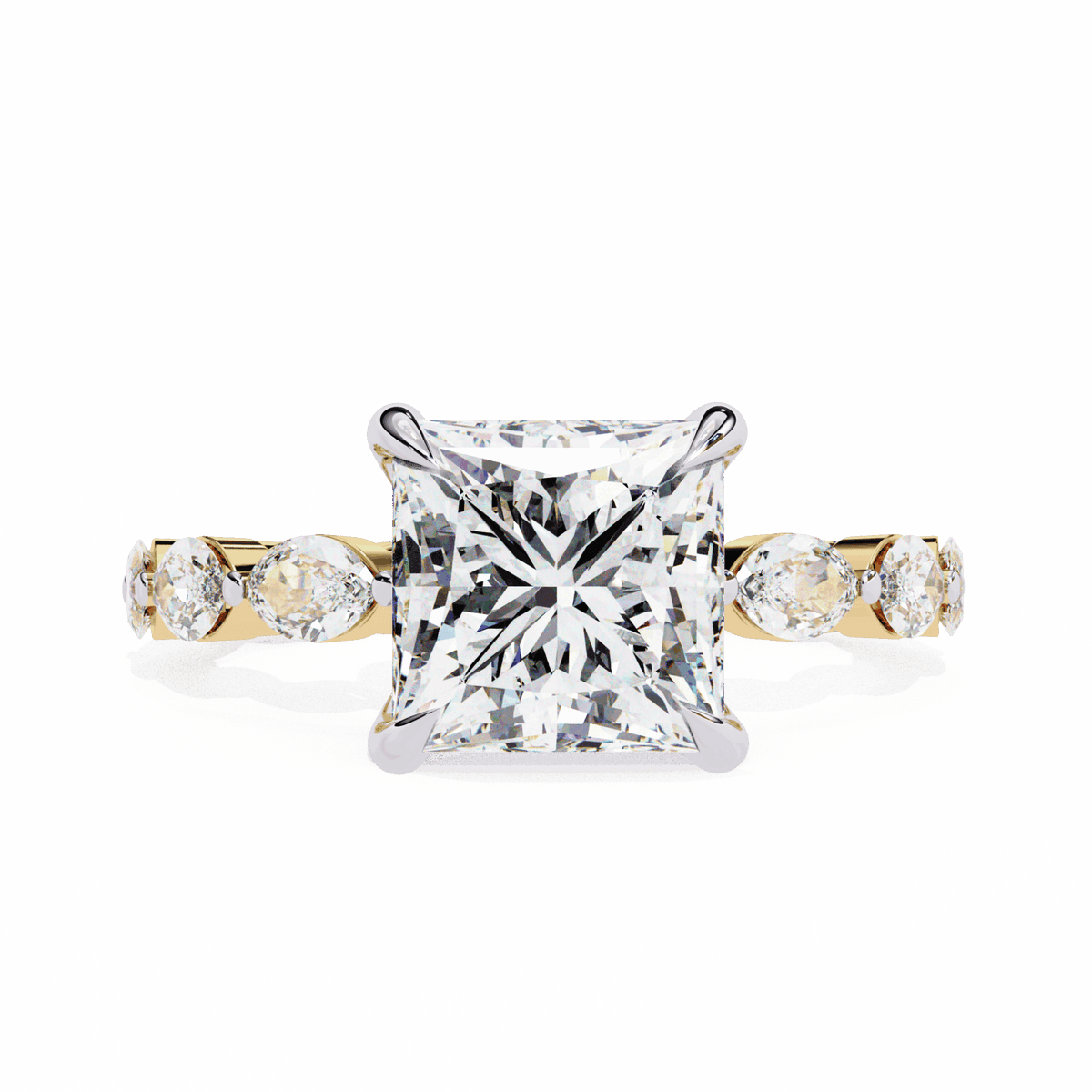 3.5 Carat Princess Infinity Solitaire Ring in Moissanite | House of Estara