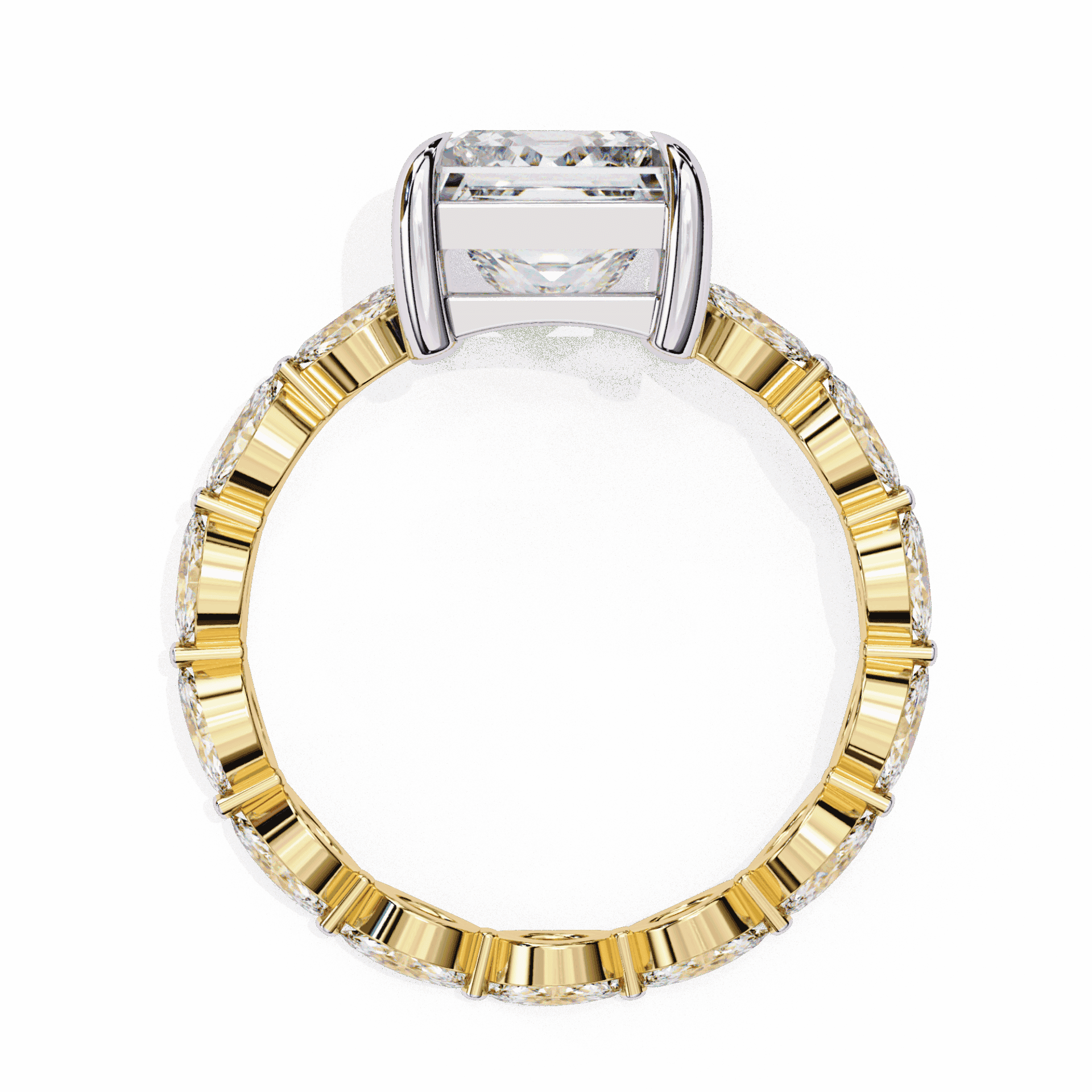 3.5 Carat Princess Infinity Solitaire Ring in Moissanite | House of Estara