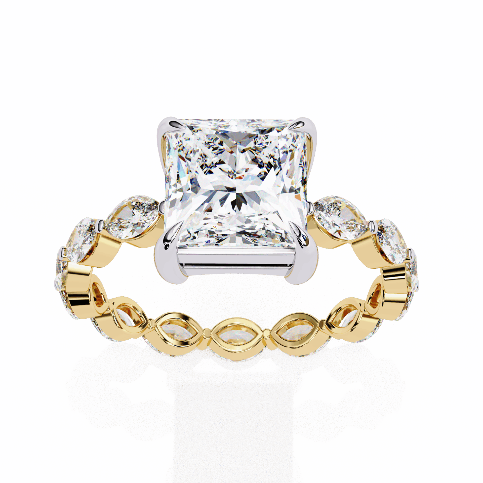 3.5 Carat Princess Infinity Solitaire Ring in Moissanite | House of Estara