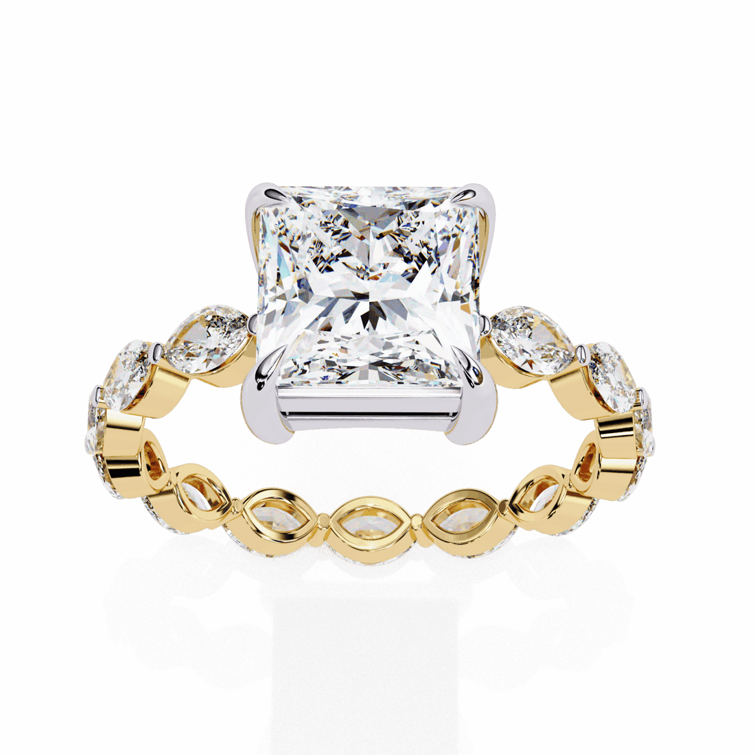 3.5 Carat Princess Infinity Solitaire Ring in Moissanite | House of Estara