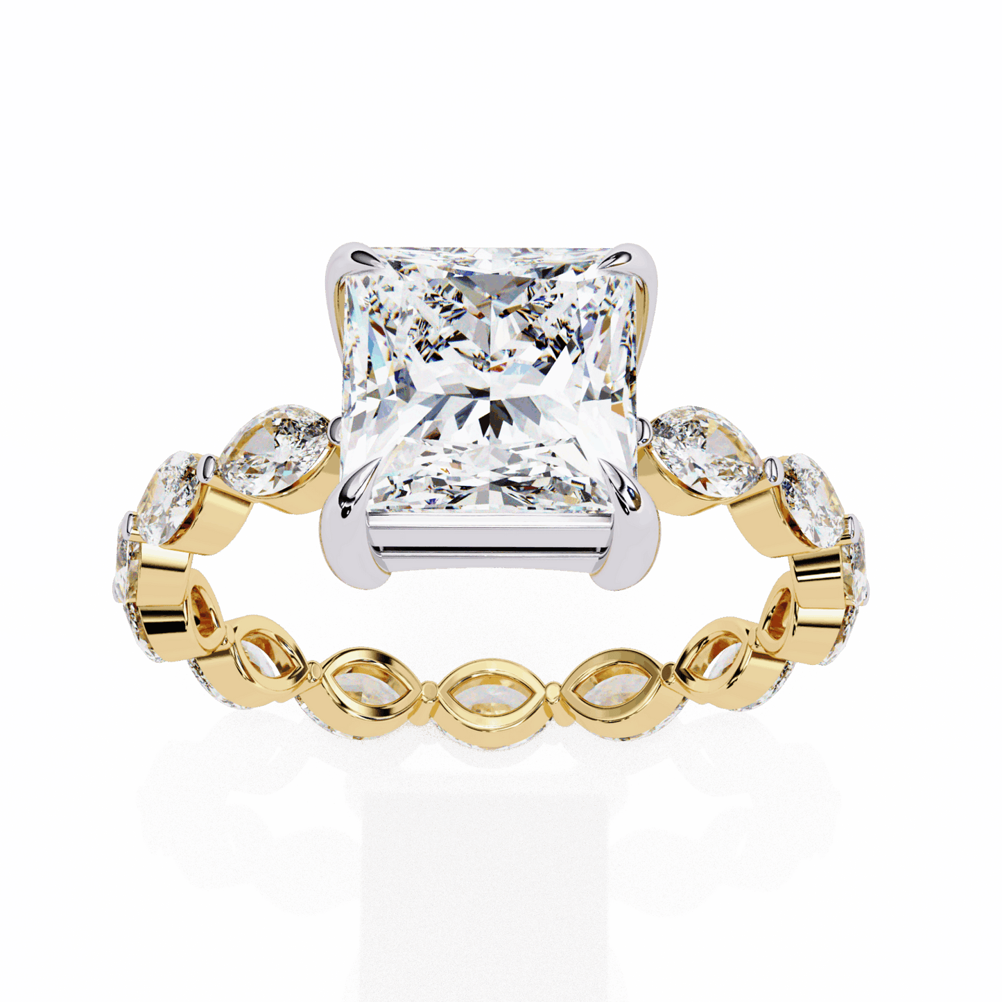 3.5 Carat Princess Infinity Solitaire Ring in Moissanite | House of Estara
