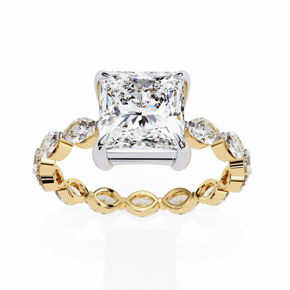 3.5 Carat Princess Infinity Solitaire Ring in Moissanite | House of Estara
