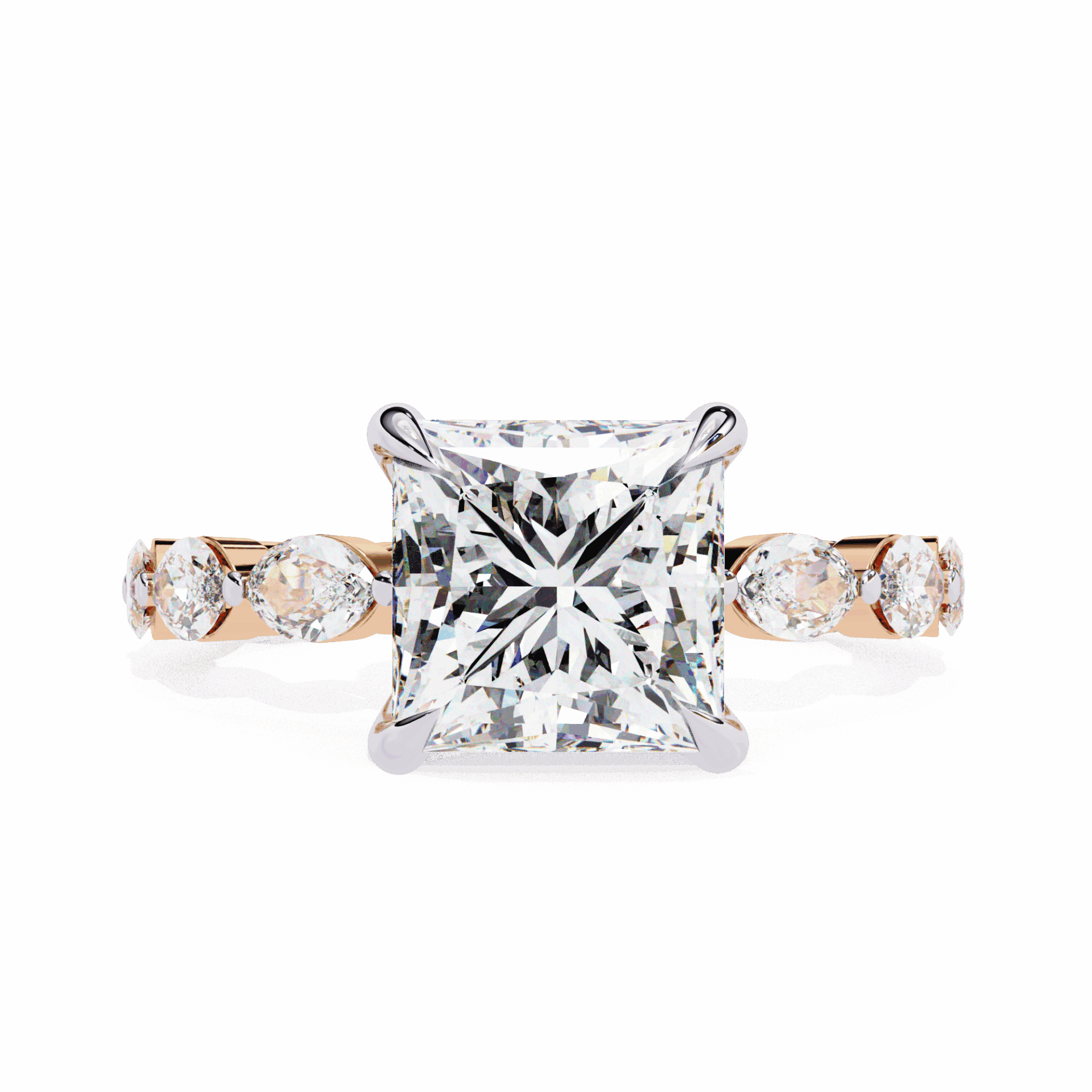 3.5 Carat Princess Infinity Solitaire Ring in Moissanite | House of Estara