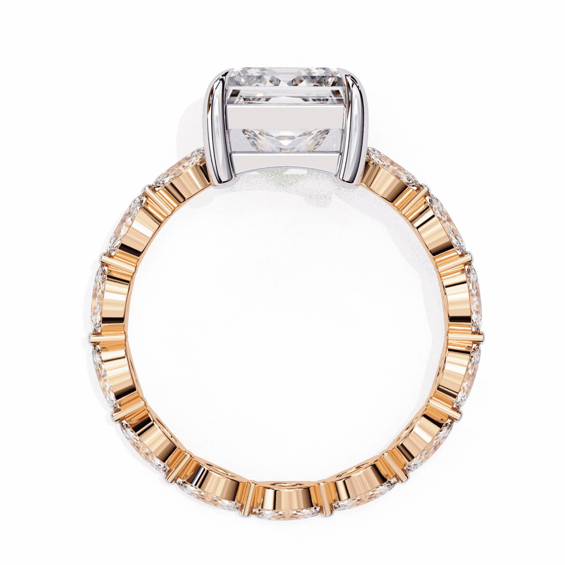 3.5 Carat Princess Infinity Solitaire Ring in Moissanite | House of Estara
