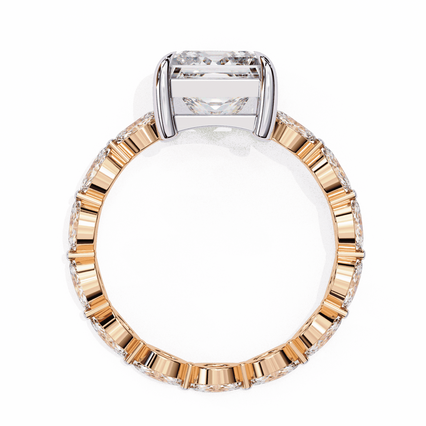 3.5 Carat Princess Infinity Solitaire Ring in Moissanite | House of Estara