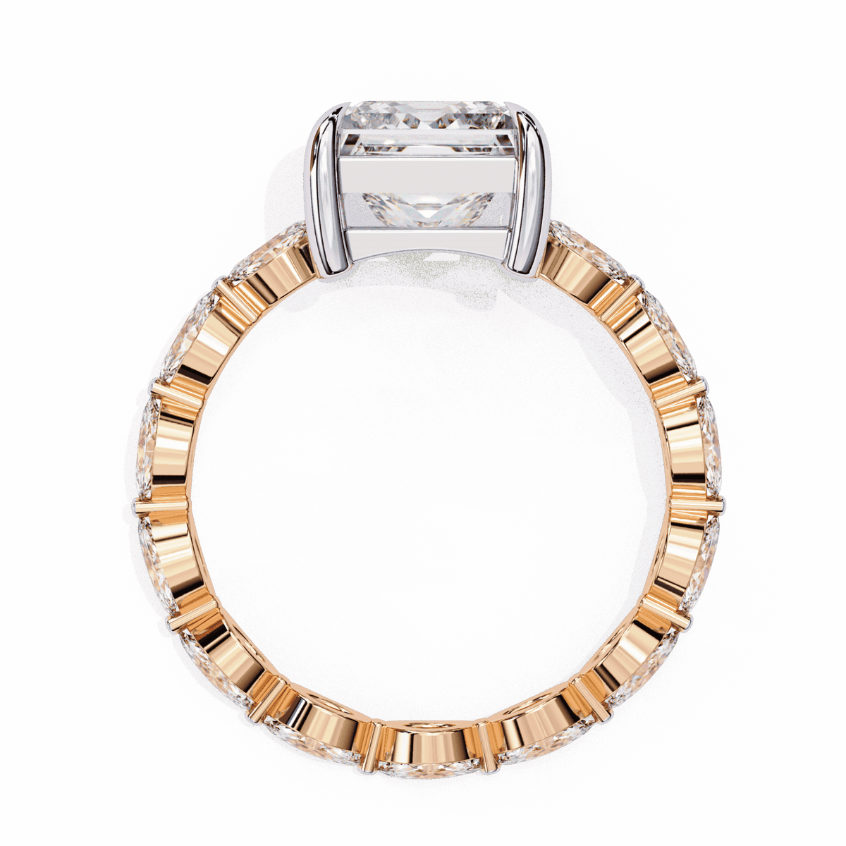3.5 Carat Princess Infinity Solitaire Ring in Moissanite | House of Estara