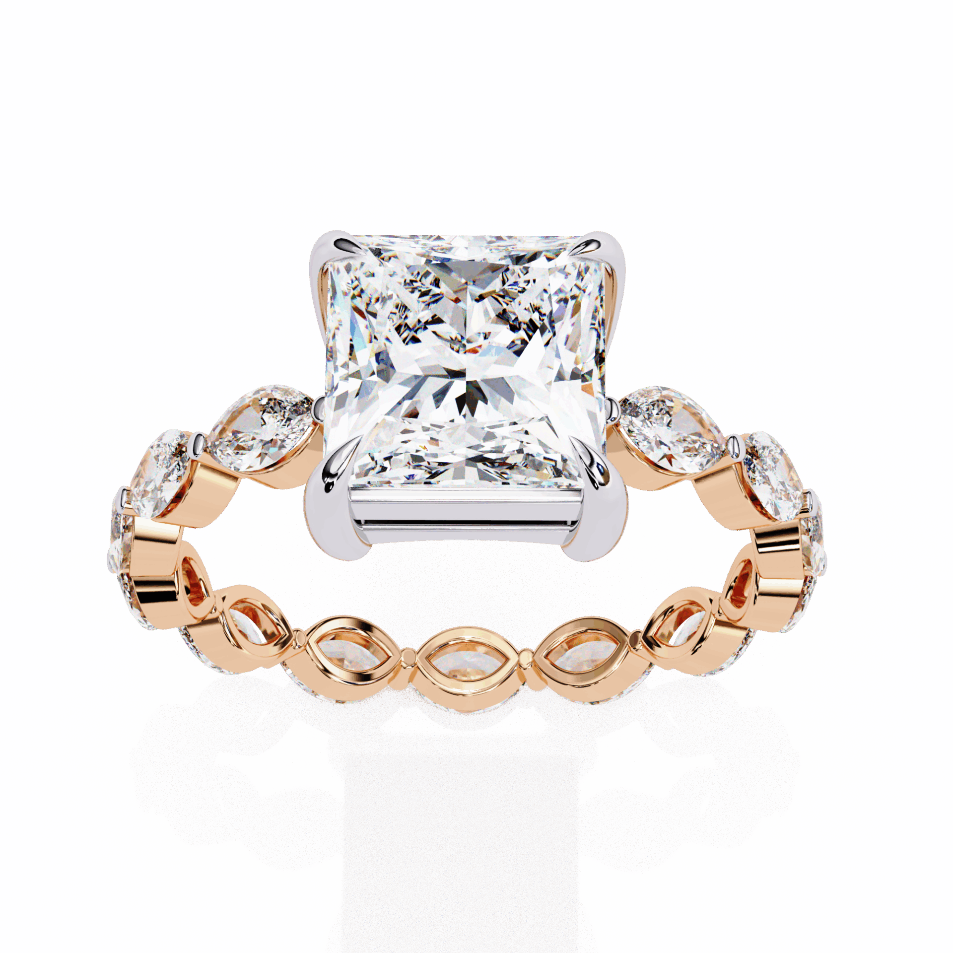 3.5 Carat Princess Infinity Solitaire Ring in Moissanite | House of Estara