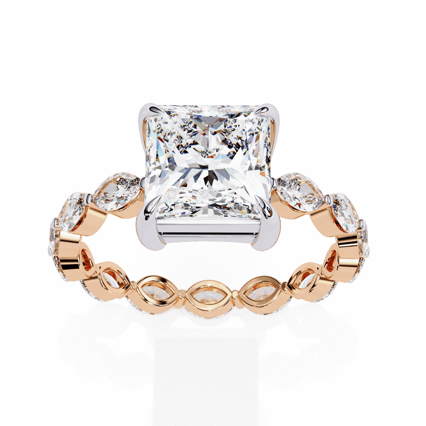 3.5 Carat Princess Infinity Solitaire Ring in Moissanite | House of Estara