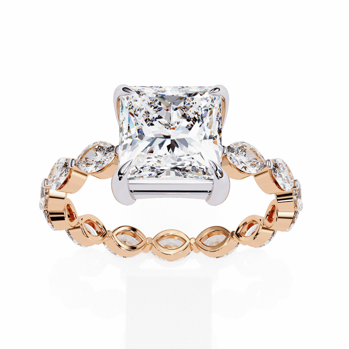 3.5 Carat Princess Infinity Solitaire Ring in Moissanite | House of Estara