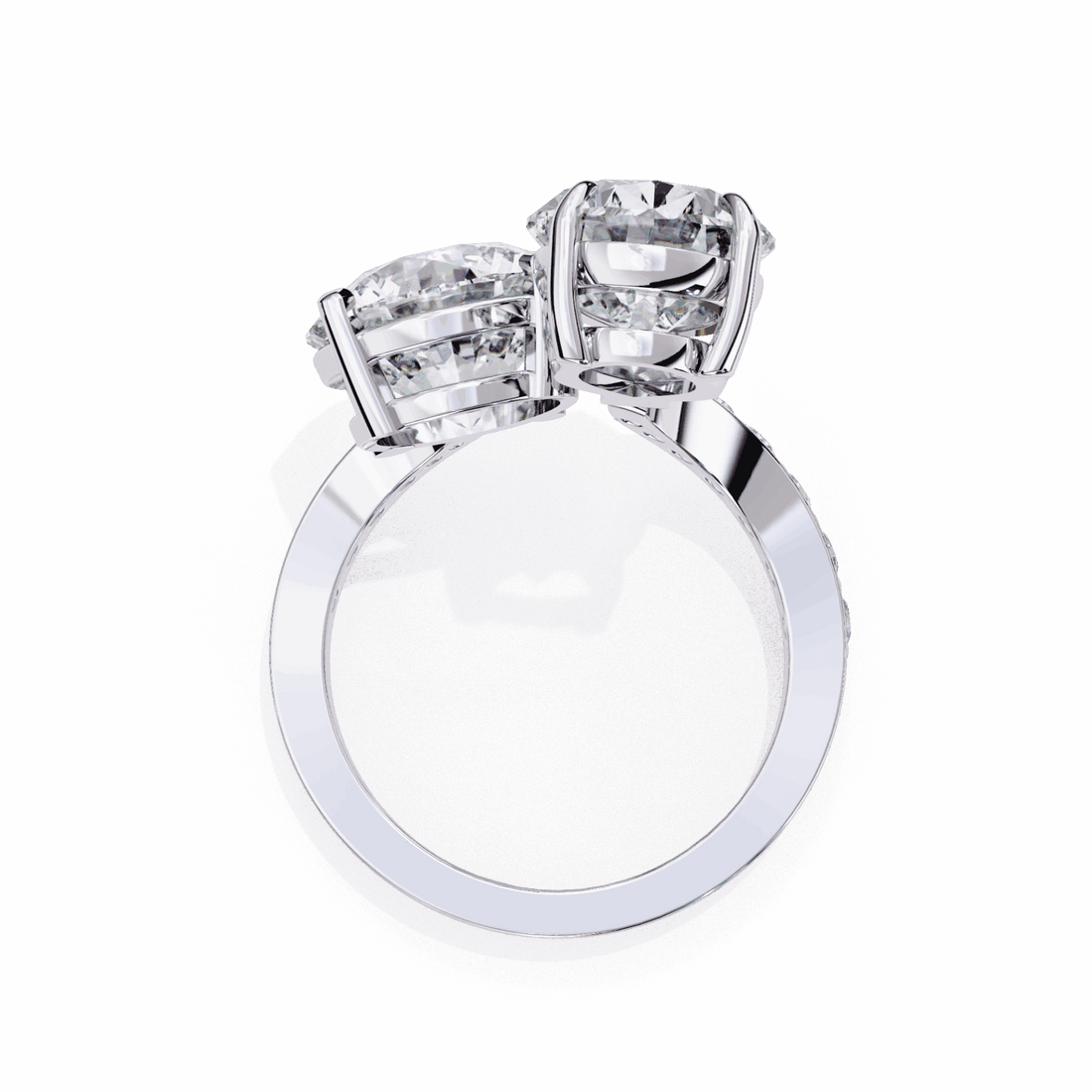 6.5 Carat Pear and Round Toi Et Moi Solitaire in Moissanite | House of Estara
