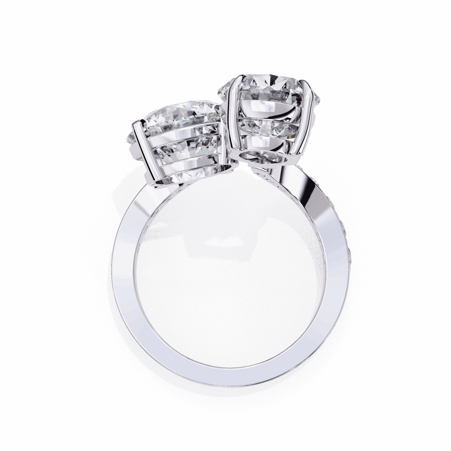 6.5 Carat Pear and Round Toi Et Moi Solitaire in Moissanite | House of Estara