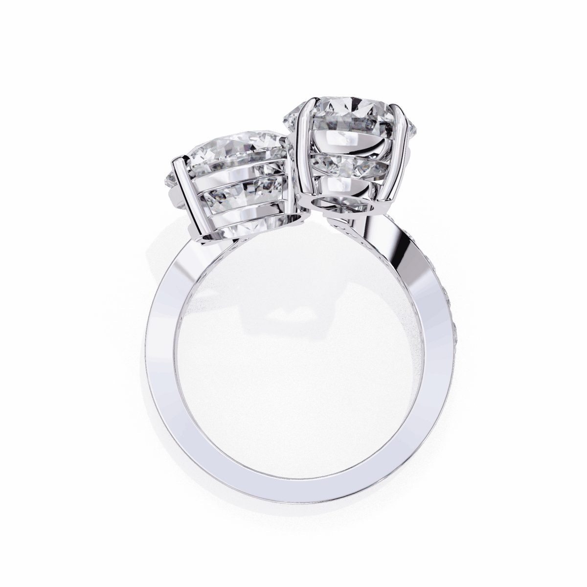 6.5 Carat Pear and Round Toi Et Moi Solitaire in Moissanite | House of Estara