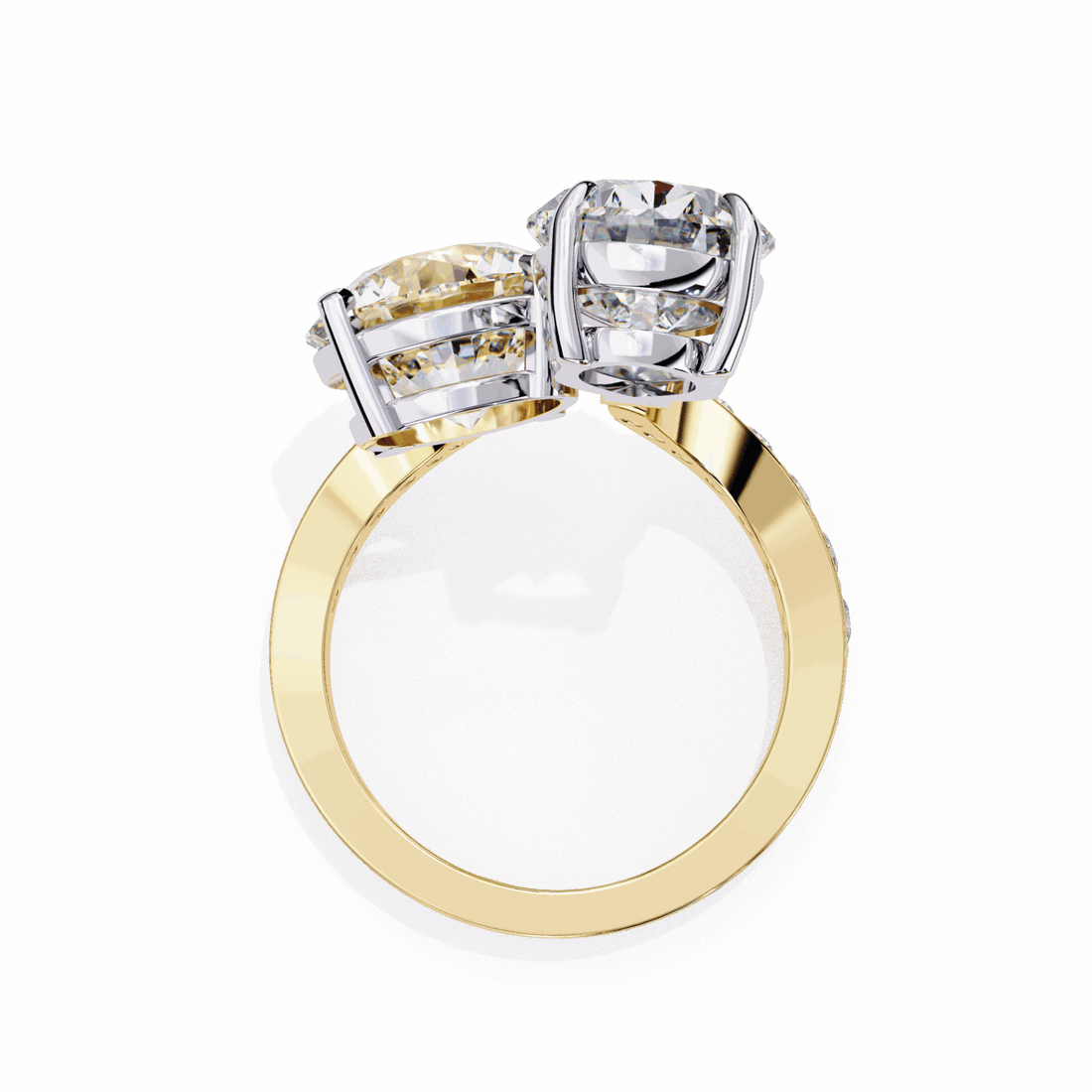 6.5 Carat Pear and Round Toi Et Moi Solitaire in Moissanite | House of Estara
