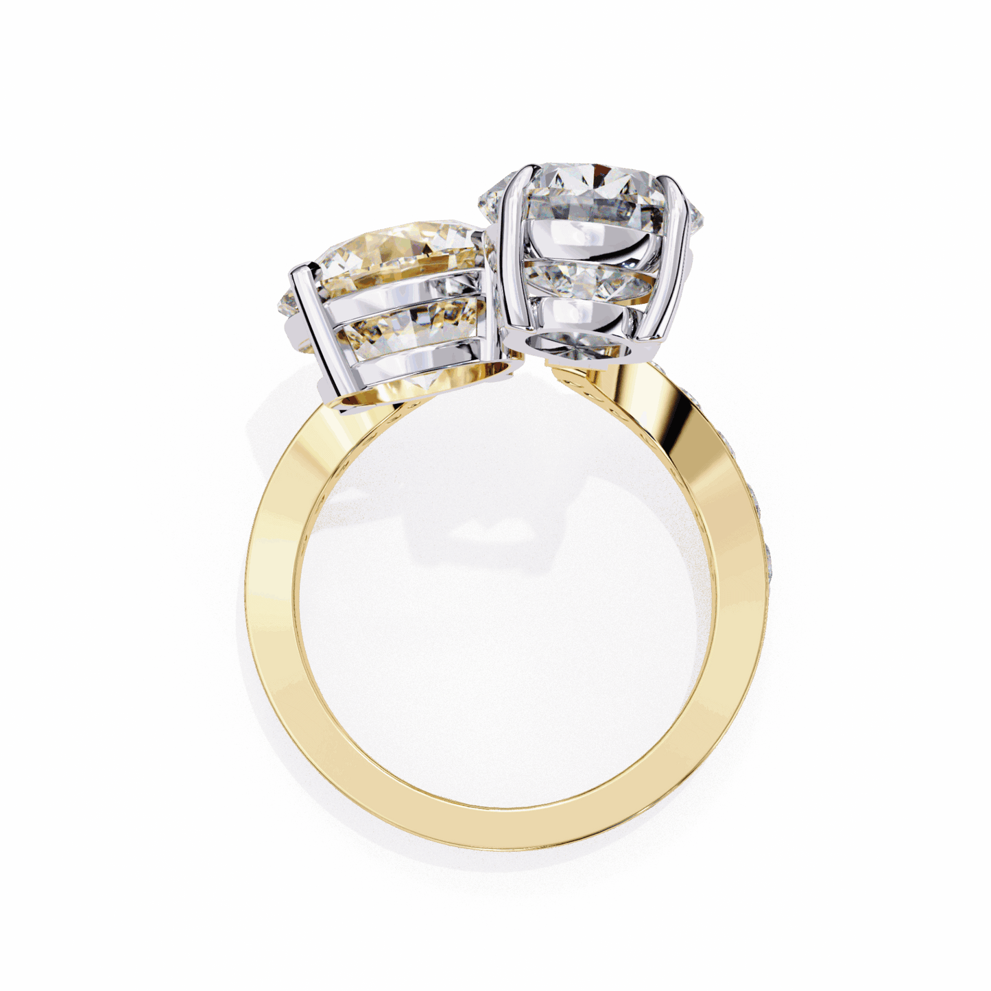 6.5 Carat Pear and Round Toi Et Moi Solitaire in Moissanite | House of Estara