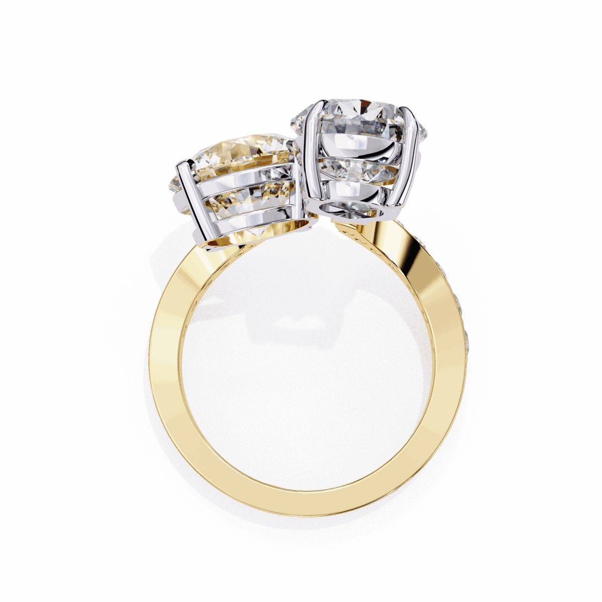 6.5 Carat Pear and Round Toi Et Moi Solitaire in Moissanite | House of Estara