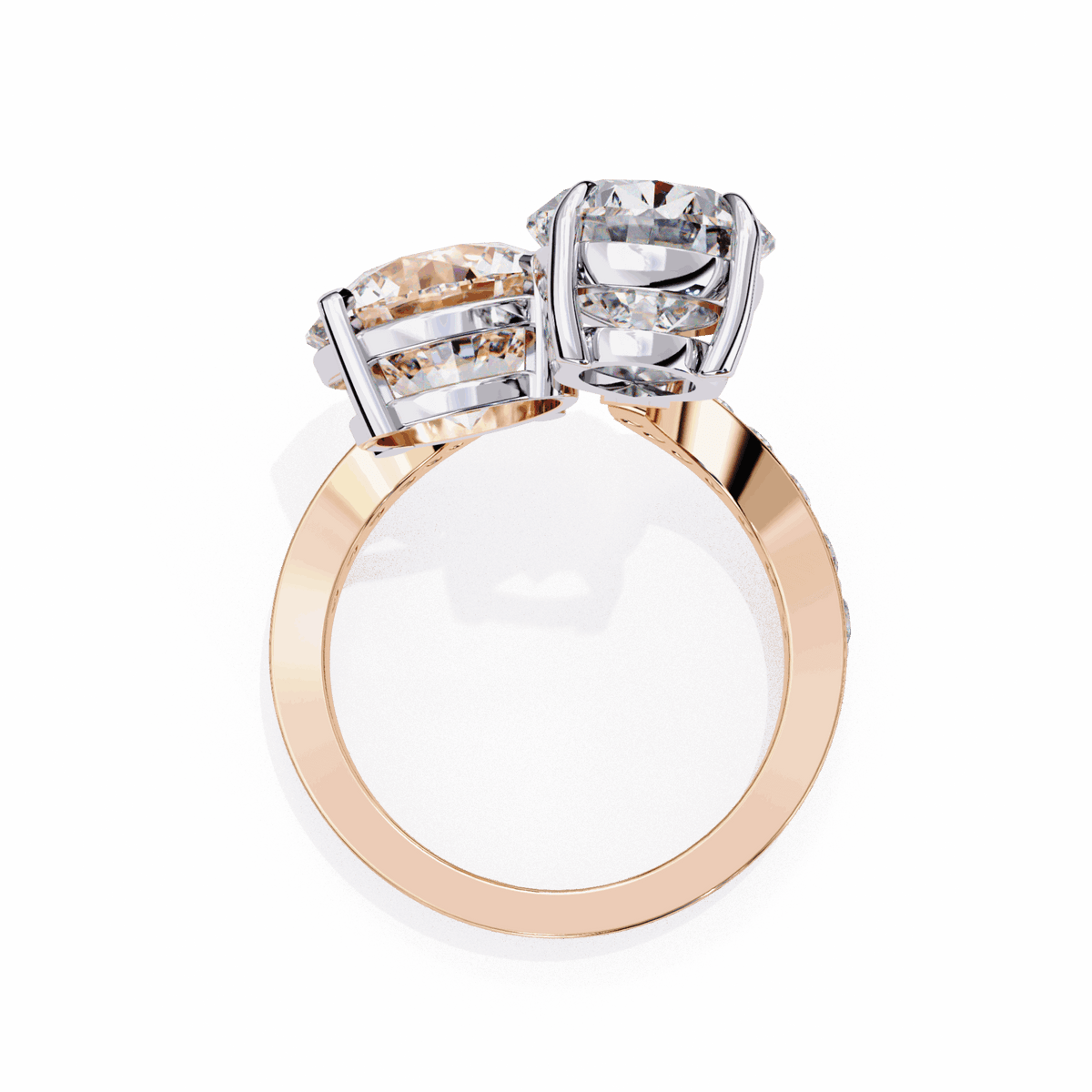 6.5 Carat Pear and Round Toi Et Moi Solitaire in Moissanite | House of Estara
