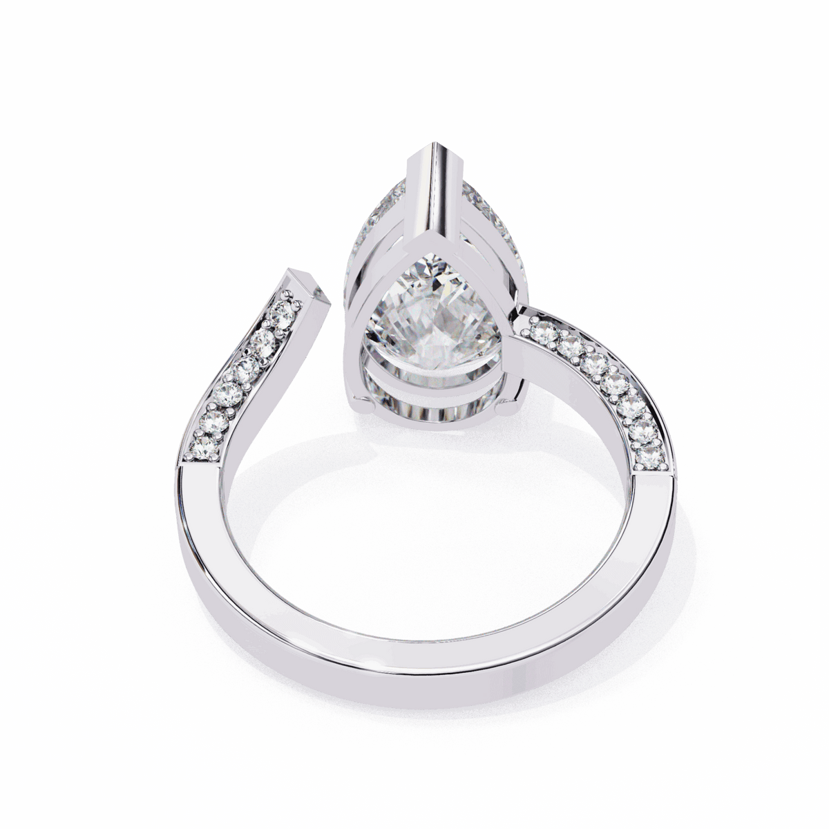 3.5 Carat Pear Modern Essential Ring in Moissanite | House of Estara