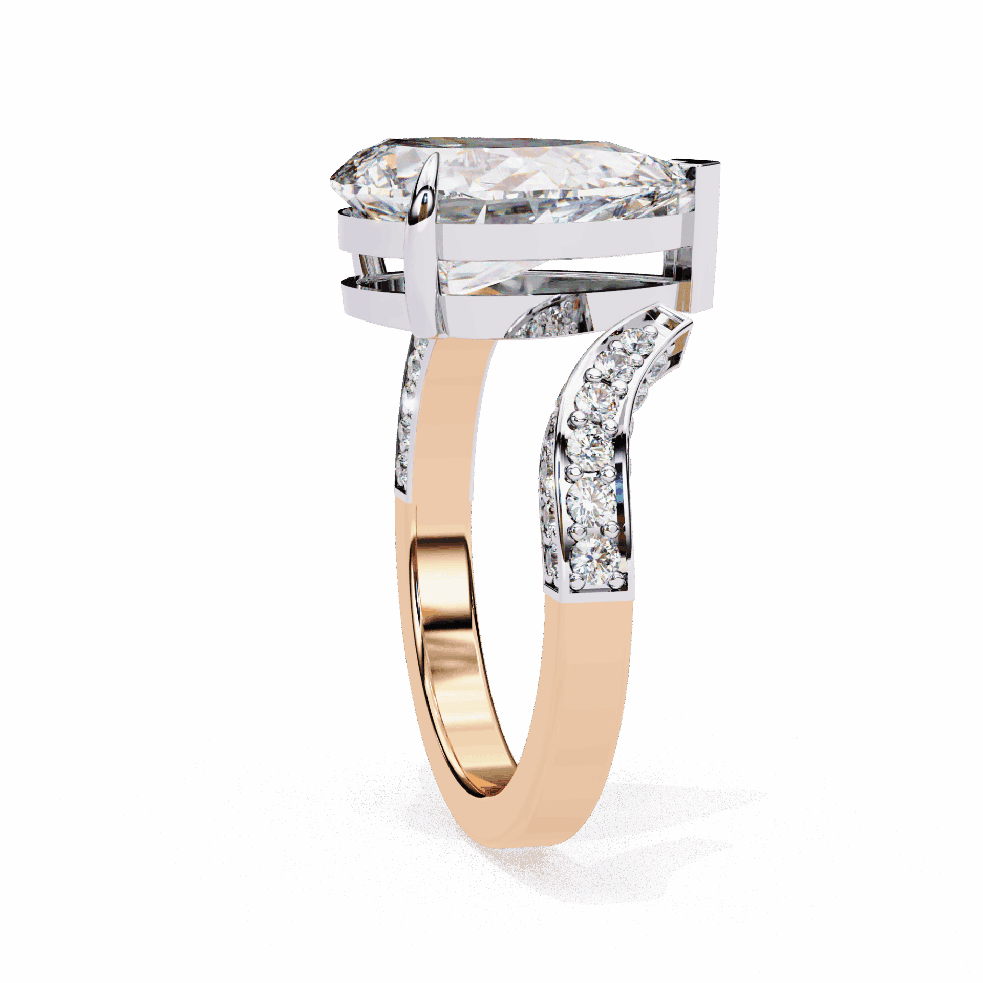 3.5 Carat Pear Modern Essential Ring in Moissanite | House of Estara