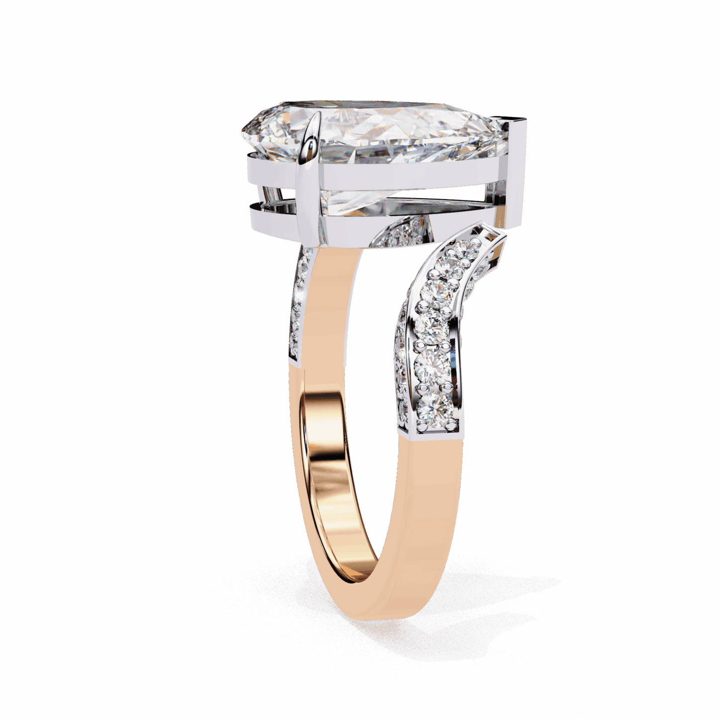 3.5 Carat Pear Modern Essential Ring in Moissanite | House of Estara