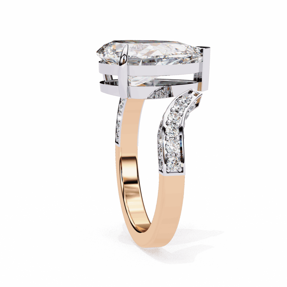 3.5 Carat Pear Modern Essential Ring in Moissanite | House of Estara