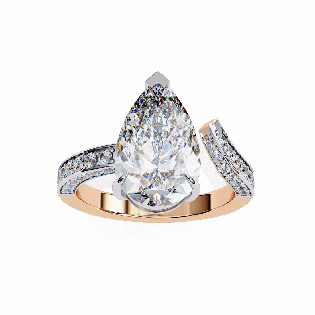 3.5 Carat Pear Modern Essential Ring in Moissanite | House of Estara
