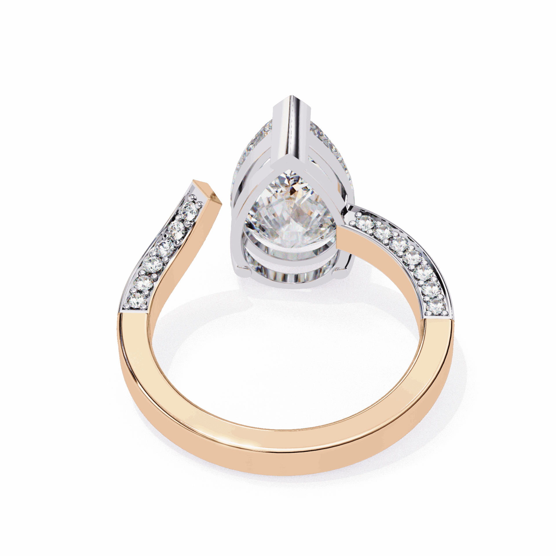 3.5 Carat Pear Modern Essential Ring in Moissanite | House of Estara