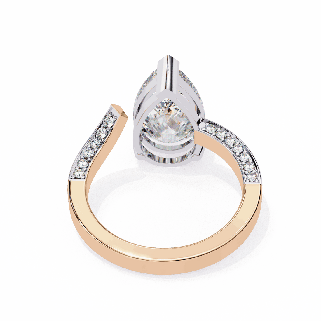 3.5 Carat Pear Modern Essential Ring in Moissanite | House of Estara