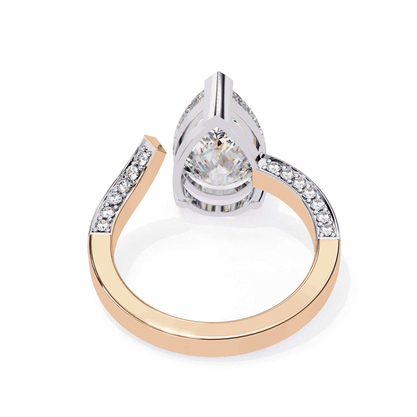 3.5 Carat Pear Modern Essential Ring in Moissanite | House of Estara