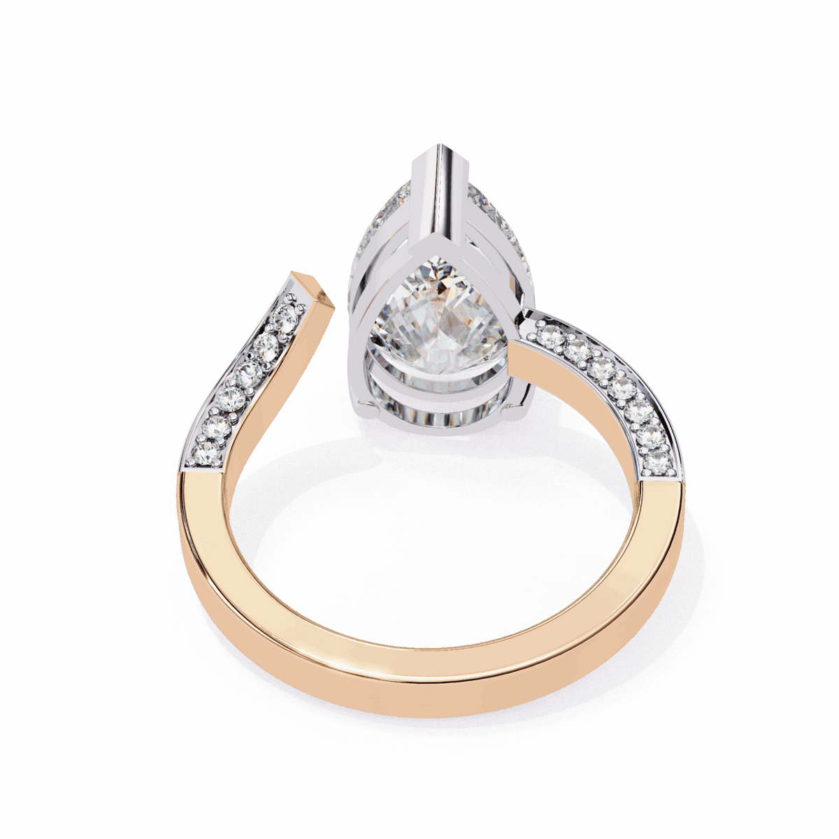 3.5 Carat Pear Modern Essential Ring in Moissanite | House of Estara
