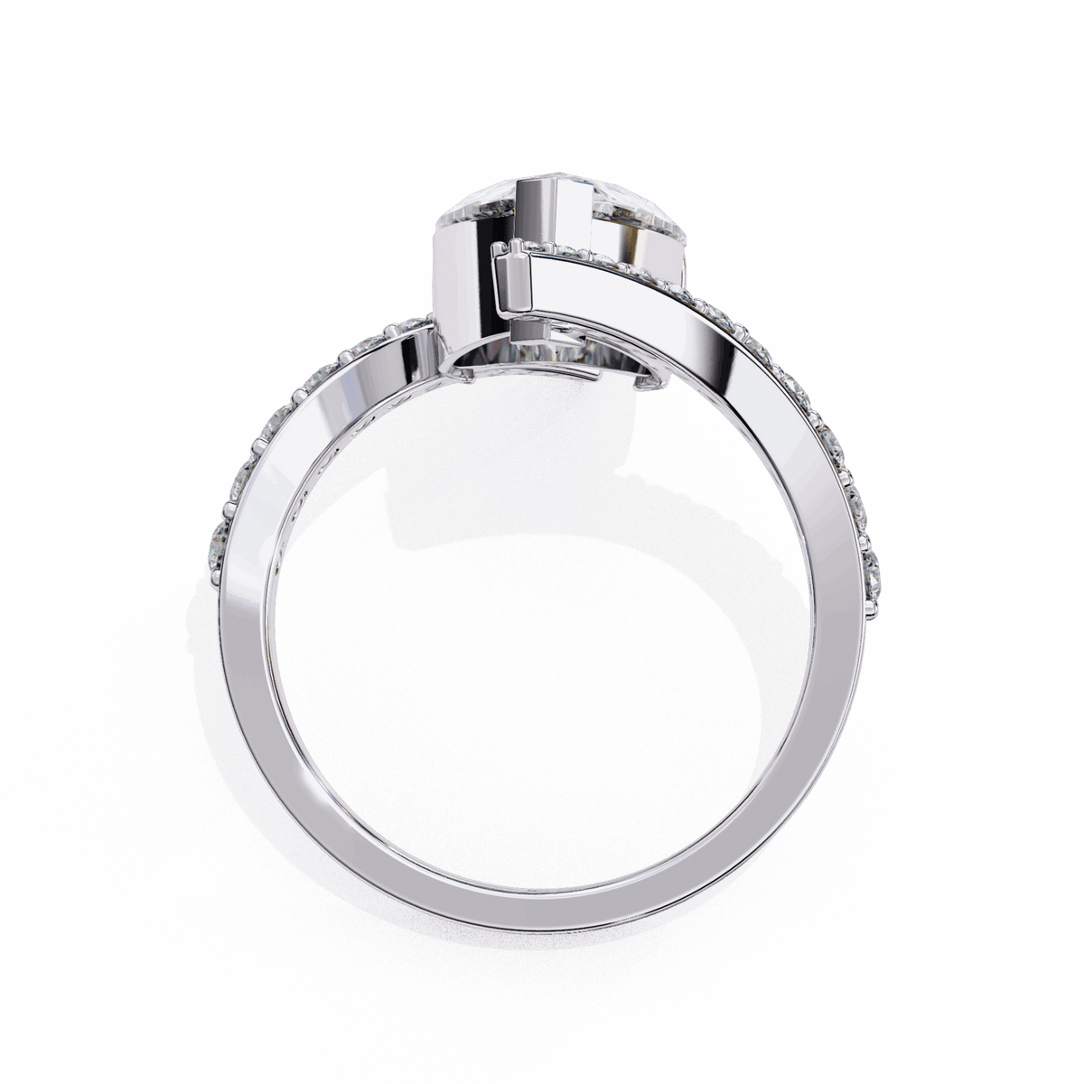 3.5 Carat Pear Minimal Statement Ring in Moissanite | House of Estara