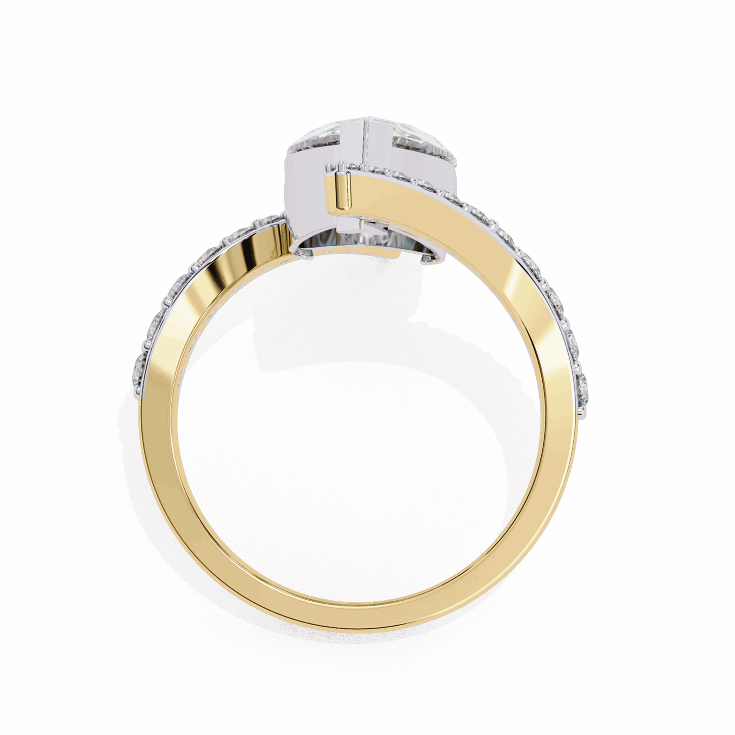 3.5 Carat Pear Minimal Statement Ring in Moissanite | House of Estara