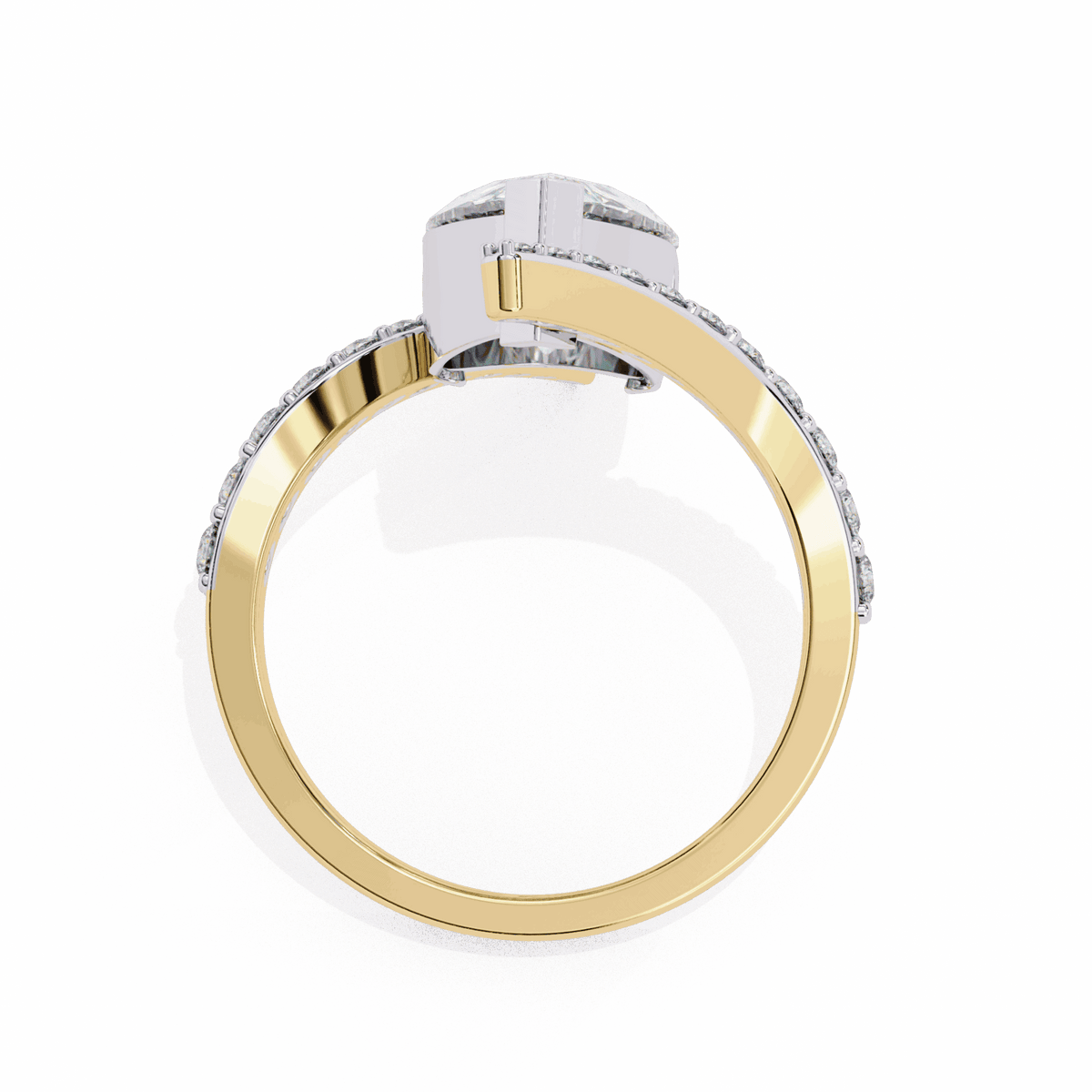 3.5 Carat Pear Minimal Statement Ring in Moissanite | House of Estara