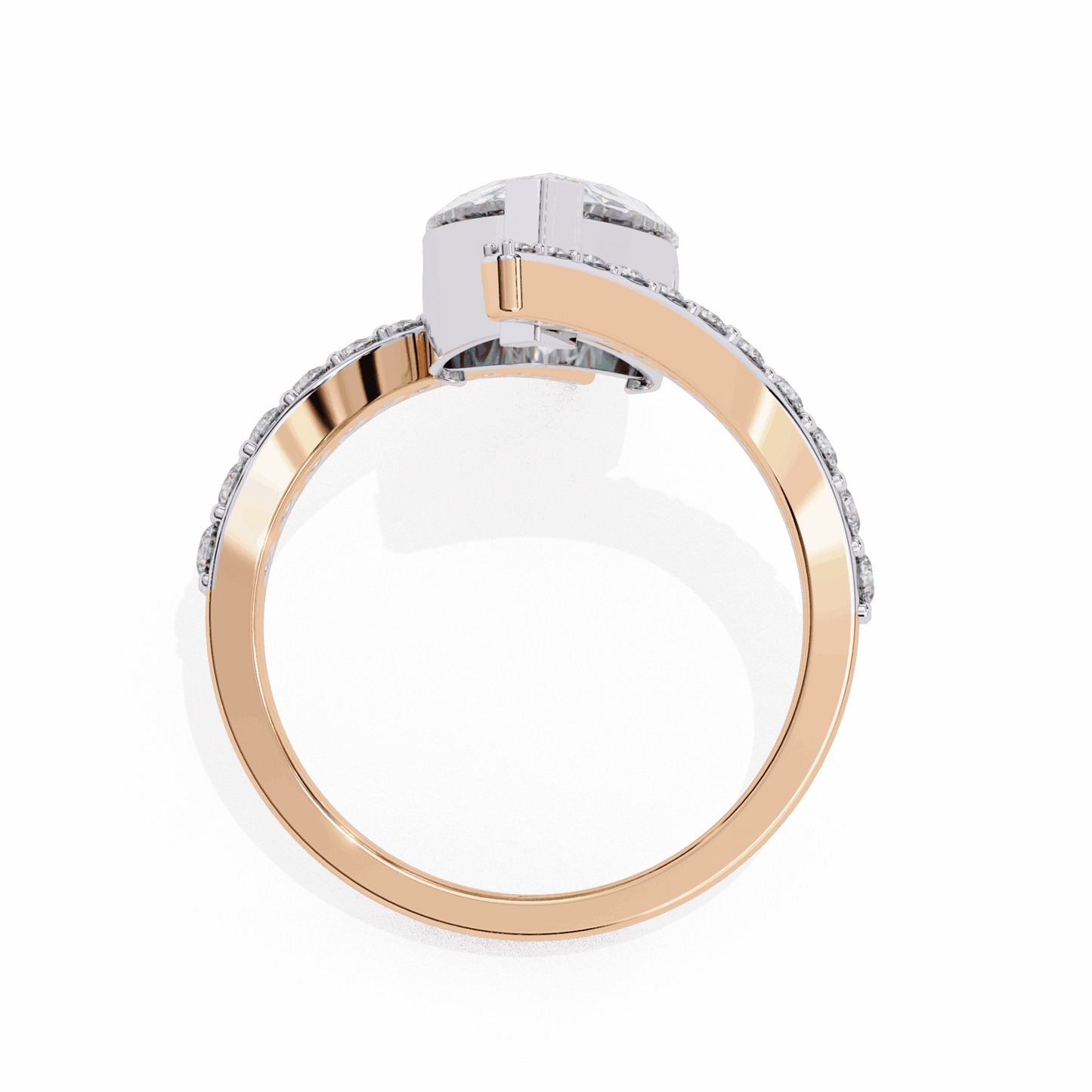 3.5 Carat Pear Minimal Statement Ring in Moissanite | House of Estara