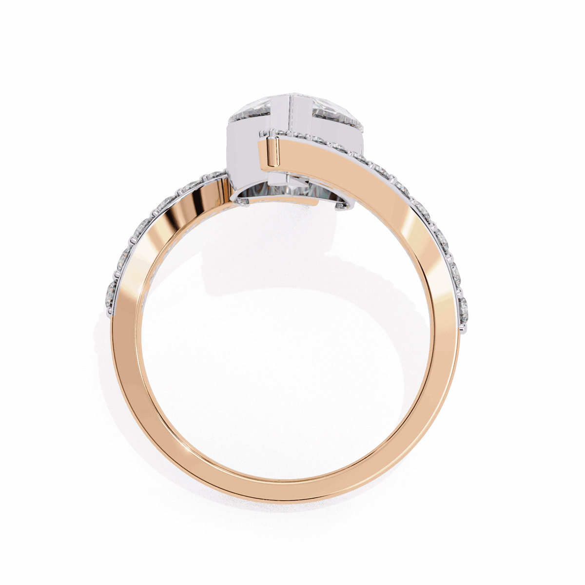3.5 Carat Pear Minimal Statement Ring in Moissanite | House of Estara