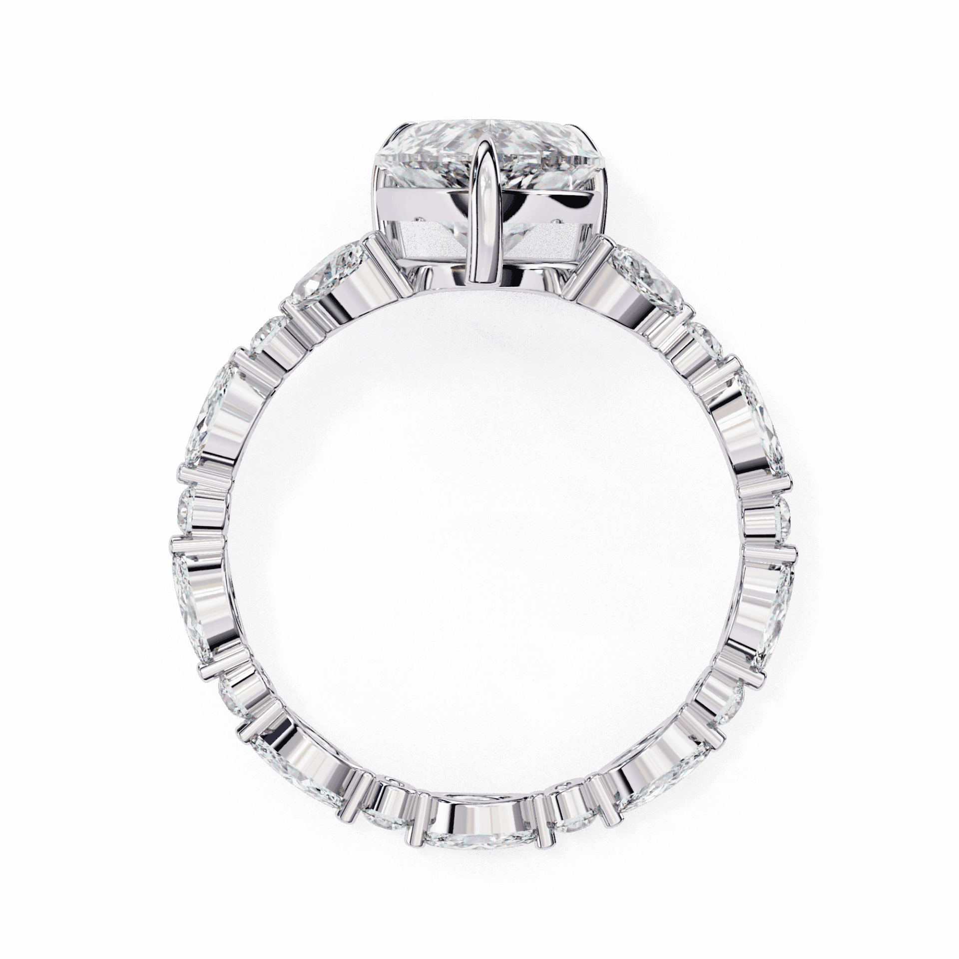 4 Carat Pear Signature Wear Ring in Moissanite | House of Estara